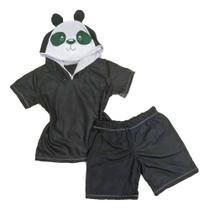 Conjunto Infantil Verão Menino Panda Tamanho 1 Ao 14