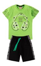 Conjunto Infantil Verão Menino Verde Play / Cole Decole