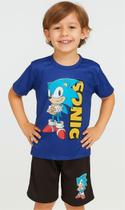 Conjunto infantil verão sonic menino infantil juvenil masculino kit 2 peças bermuda e camisa verão Conjunto infantil verão sonic menino infantil juvenil masculino kit 2 peças bermuda e camisa verão