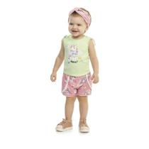 Conjunto Infantil Verão Unicórnio 2 peças Tam 2 - Kaiani Conjunto Infantil Verão Unicórnio 2 peças Tam 2 - Kaiani