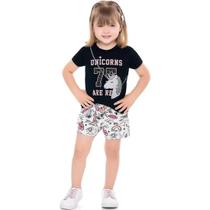 Conjunto Infantil Verão Unicórnio Tam 1 - Fakini