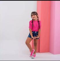 Conjunto infantil veste do 1 aos 6 anos menina