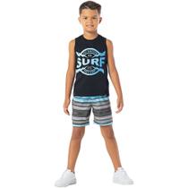 Conjunto Infantil Vrasalon Surf Preto/Azul Cód: 539