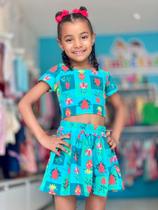 Conjunto infanto juvenil estampada tamanho 4