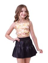 Conjunto Infanto Juvenil Feminino Festa Floral Saia Balonê 495* Conjunto Infanto Juvenil Feminino Festa Floral Saia Balonê 495*