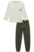 Conjunto Infanto Juvenil Masculino Meia Estação Manga Longa Luc.Boo 79909