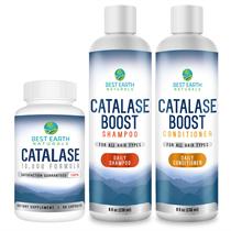 Conjunto inicial Best Earth Naturals Catalase com 60 cápsulas+240 ml de xampu +240 ml de condicionador Conjunto inicial Best Earth Naturals Catalase com 60 cápsulas+240 ml de xampu +240 ml de condicionador
