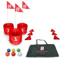 Conjunto inicial de 3 buracos para jogos de golfe ao ar livre BucketGolf Game Conjunto inicial de 3 buracos para jogos de golfe ao ar livre BucketGolf Game