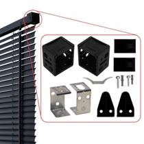 Conjunto Instalação Para Persiana Horizontal Em Pvc Preto