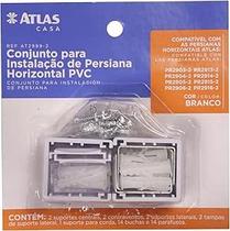 Conjunto Instalação Persiana Horizontal PVC Branco Atlas, Completo e Prático Conjunto Instalação Persiana Horizontal PVC Branco Atlas, Completo e Prático