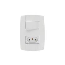 Conjunto Int Simples + Tomada 10A 250V Ilumi Lev Branco