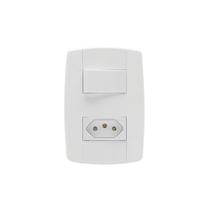 Conjunto Int Simples + Tomada 10A 250V Ilumi Lev Branco