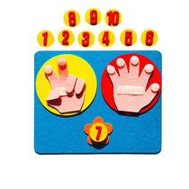 Conjunto interativo de números de dedos de brinquedos matemáticos