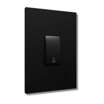 Conjunto Interruptor 1 Tecla Minuteria Black Satin - B.lux Conjunto Interruptor 1 Tecla Minuteria Black Satin - B.lux