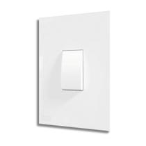 Conjunto Interruptor 1 Tecla Paralela Vertical Branco Brilhoso - B.Lux Conjunto Interruptor 1 Tecla Paralela Vertical Branco Brilhoso - B.Lux
