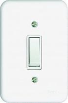 Conjunto Interruptor 1 Tecla Simples 10A Embutir Radial Branco Completo