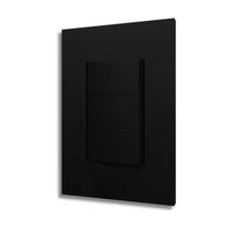 Conjunto Interruptor 3 Teclas Simples Satin Black - B.Lux