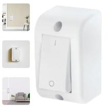 Conjunto Interruptor Bipolar Simples 1 Tecla Sobrepor Branco Conjunto Interruptor Bipolar Simples 1 Tecla Sobrepor Branco