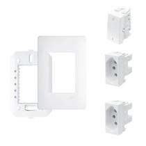 Conjunto Interruptor Bipolar + Tomada Dupla 20A Habitat - Fame