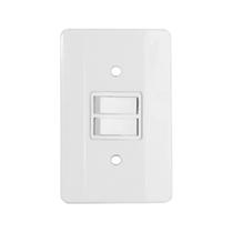 Conjunto interruptor duplo embutir 10a 250v enerbras