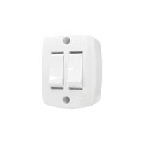 Conjunto Interruptor Duplo - Linha Retangular - Ilumi Conjunto Interruptor Duplo - Linha Retangular - Ilumi