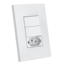 Conjunto Interruptor Duplo Simples 10A 4X2 Ed5428-Esn