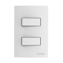 Conjunto Interruptor Duplo Simples 10Ax Atria Branco