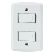 Conjunto Interruptor Duplo Simples Lux 2 Tramontina