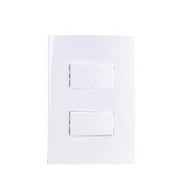 Conjunto Interruptor Duplo Simples Sleek Branco
