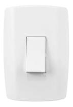Conjunto interruptor ilumi slim branco com 1 placa vertical simples 8017