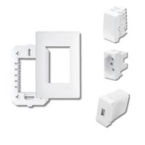 Conjunto Interruptor Intermediário + Tomada 10a E Módulo Usb