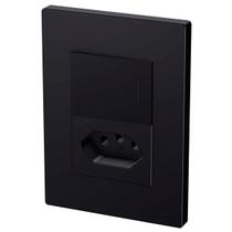Conjunto Interruptor Paralelo 1 Tecla e 1 Tomada 10a 20a 4x2 Linha Classic Entrelux