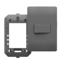 Conjunto Interruptor Paralelo 4x2 Habitat Onix Chumbo Fame Conjunto Interruptor Paralelo 4x2 Habitat Onix Chumbo Fame