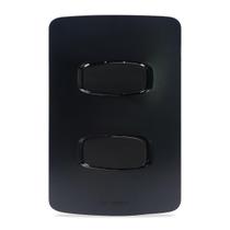 Conjunto Interruptor Paralelo Duplo Preto Gracia Maxx 85678