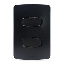Conjunto Interruptor Paralelo Duplo Preto Gracia Maxx 85678 Alumbra