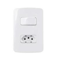 Conjunto Interruptor Paralelo + Tomada 10A 4x2 B3 MarGirius