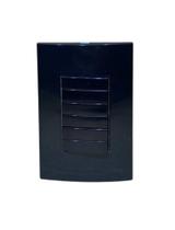 Conjunto interruptor preto 6 teclas slim fina placa 4x2 com paralelo