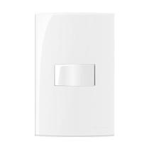 Conjunto interruptor simples 10a 250v branco 4 x 2 sleek