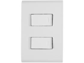 Conjunto Interruptor Simples 10A 4x2 - Tramontina Liz Branco Conjunto Interruptor Simples 10A 4x2 - Tramontina Liz Branco