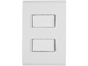 Conjunto Interruptor Simples 10A 4x2 - Tramontina Liz Branco Conjunto Interruptor Simples 10A 4x2 - Tramontina Liz Branco