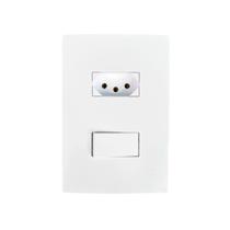 Conjunto Interruptor Simples 10A Tomada 10A Embutir para uma instalação fácil e rápida