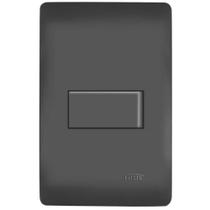 Conjunto Interruptor Simples 16 Amperes Habitat Black - 4046 - Fame Conjunto Interruptor Simples 16 Amperes Habitat Black - 4046 - Fame