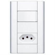 Conjunto Interruptor Simples+1tomada Padrão 2p+t 20a 250 Volts 1436 Fame Conj.1tecla Simp+1tomad