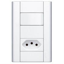 Conjunto Interruptor Simples+1Tomada Padrão 2P+T 20A 250 Volts - 1436 - FAME