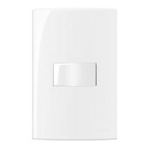 conjunto interruptor simples 4x2 10a 250v com placa margirus sleek branco