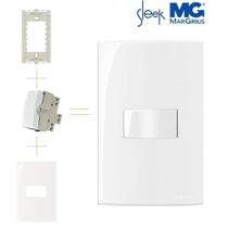 Conjunto Interruptor Simples 4x2 10a Sleek Margirius Modular