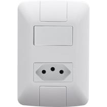 Conjunto Interruptor Simples 6A+Tom.2P+T 10A Aria Tramontina