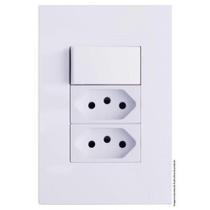 Conjunto Interruptor Simples Dupla 20A 4X2 Brg11348-4Br