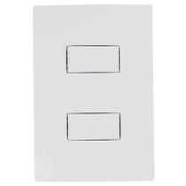 Conjunto Interruptor Simples Duplo Branco I9 9418 Ilumi