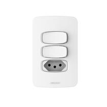 Conjunto Interruptor Simples Duplo Com Tomada Gracia Alumbra